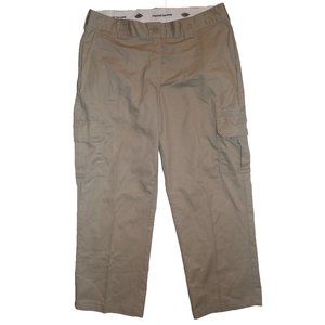 Dickies Cargo Pants Khaki Flex Relaxed Fit Tan 36x30 Mens